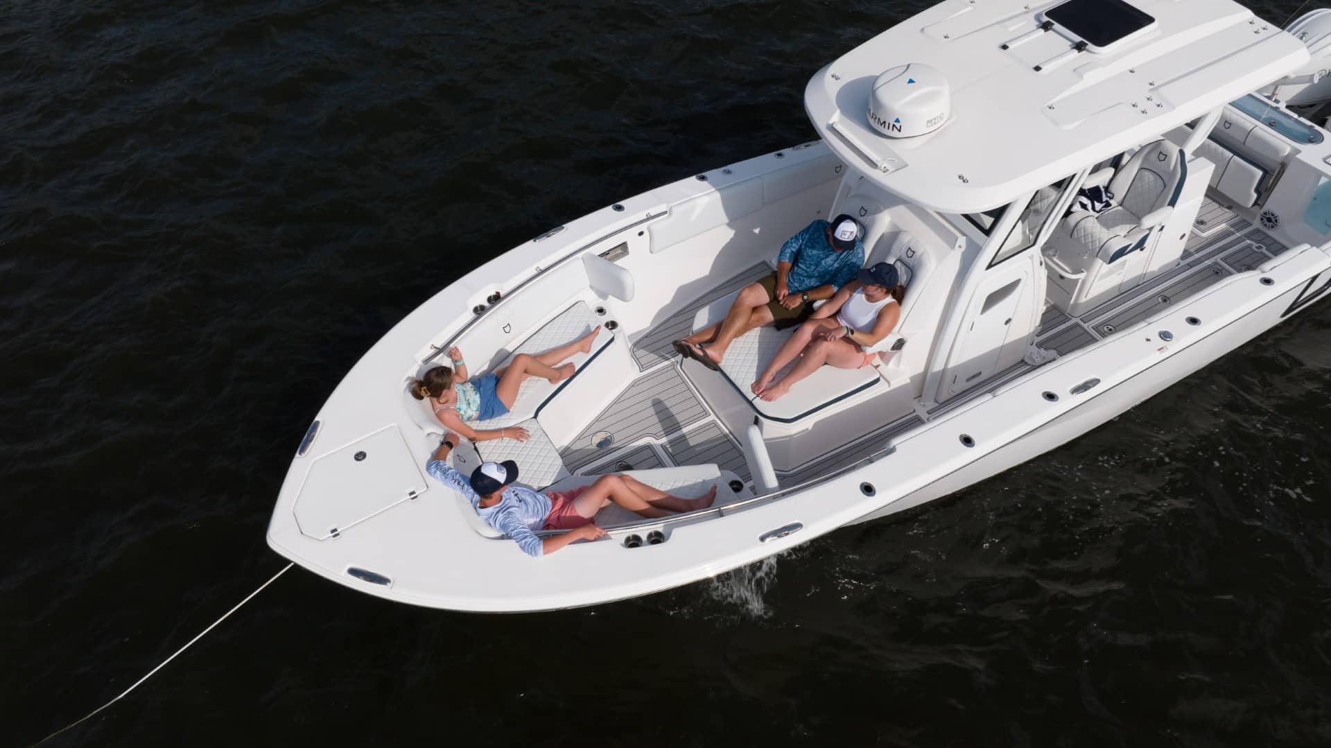 Sea Fox 328 Commander bow seating view from above