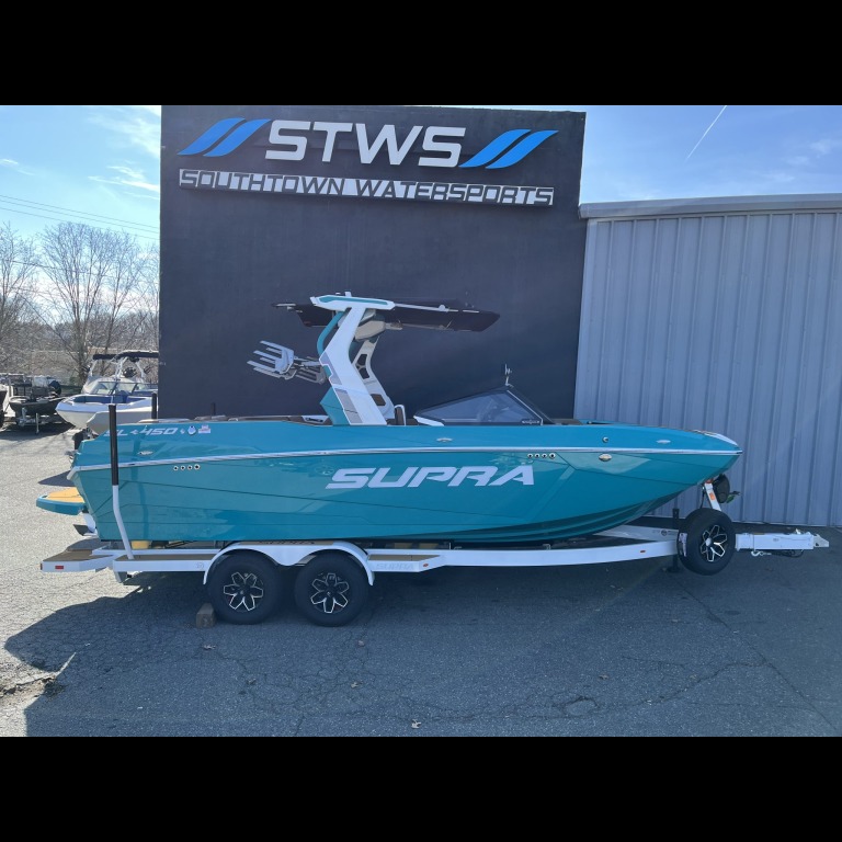 2026 - Supra - SL 450 - boat - Cyanic Mist / Tan - SouthTown Watersports - Charlotte, NC - featured image